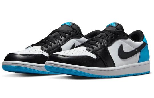 AIR JORDAN 1 LOW “Black Dark Powder Blue” - Chic TreadAIR JORDAN 1 LOW “Black Dark Powder Blue”