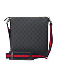 GUCCI - Black GG Messenger Bag - CHIC TREAD