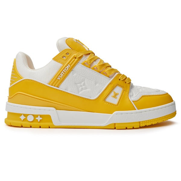 LOUIS VUITTON LV MONOGRAM WHITE YELLOW SNEAKER - CHIC TREAD